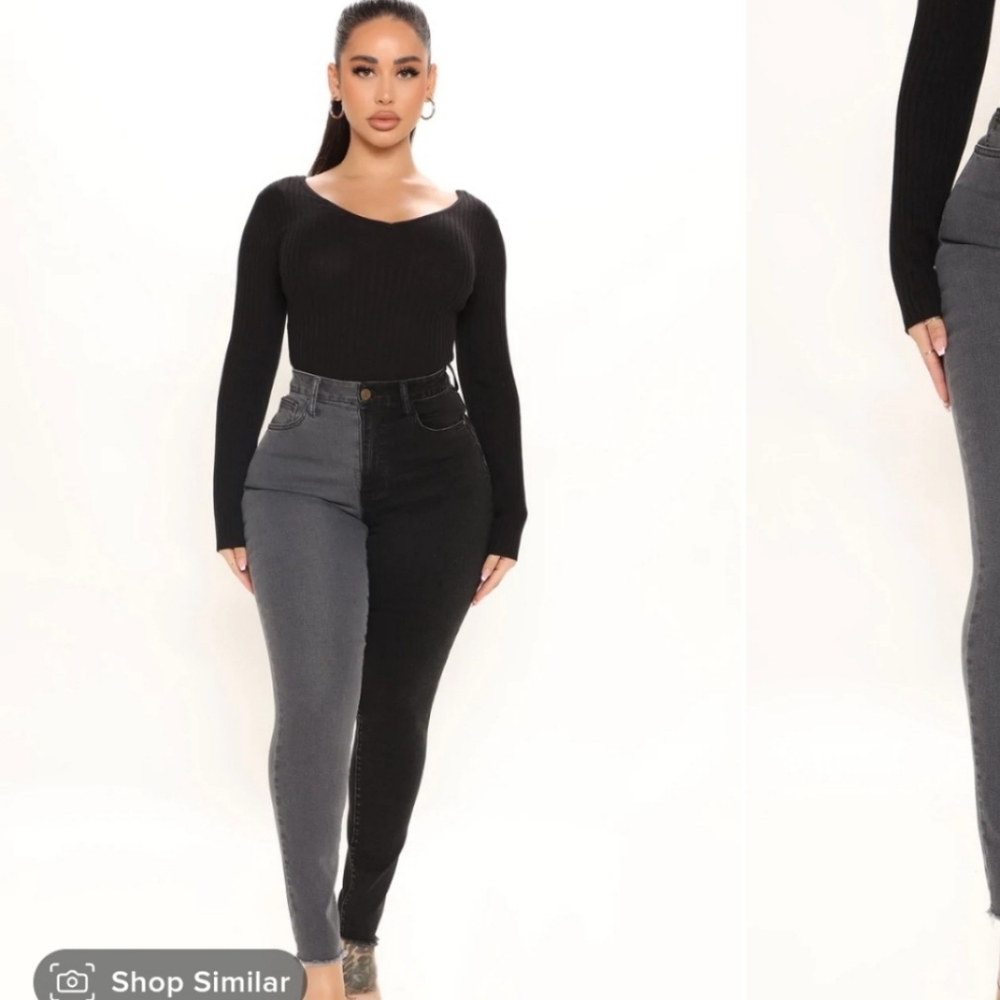 Fashion Nova Color block jeans